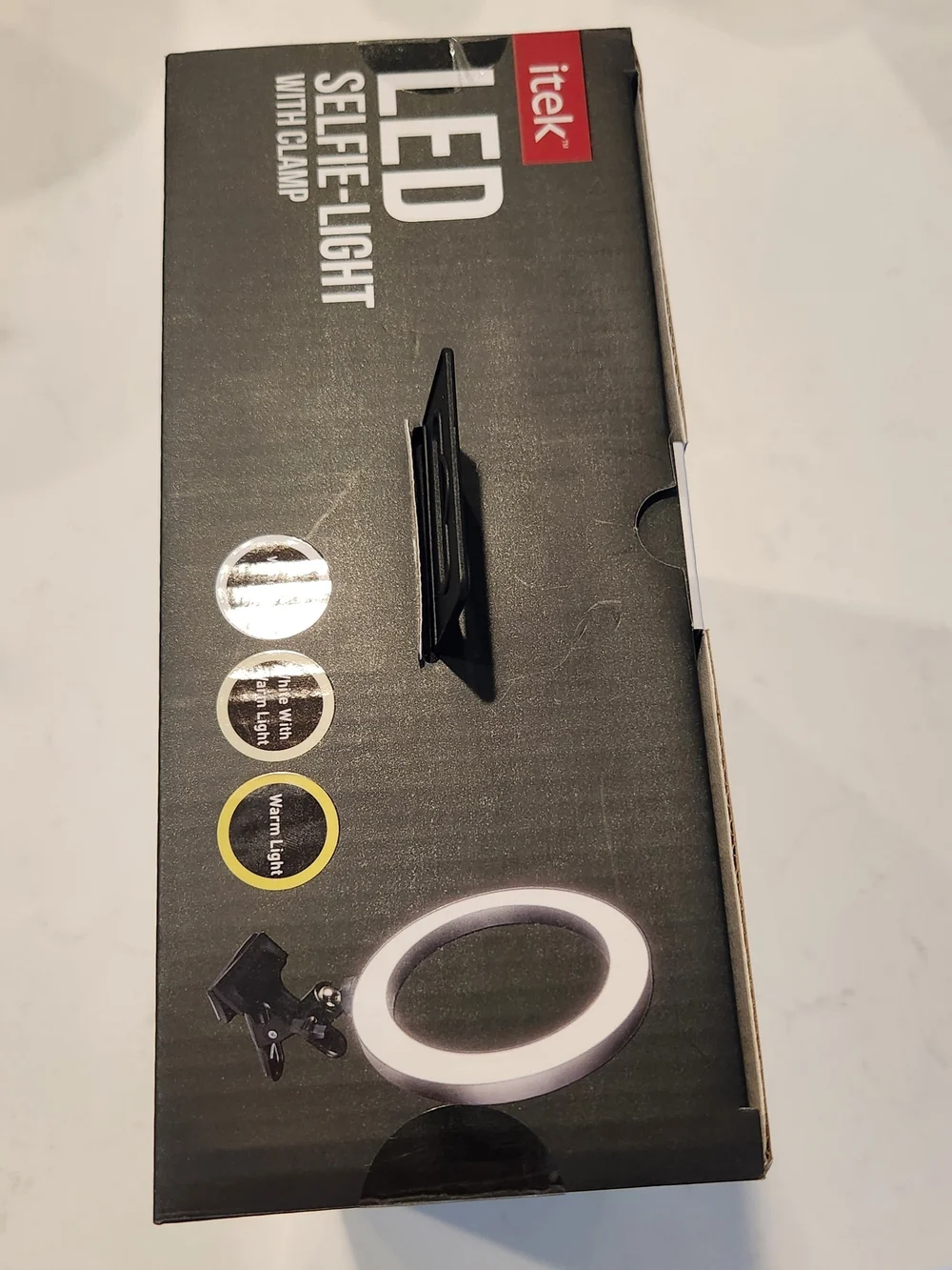 LED Selfie Ring Light with Clamp – White